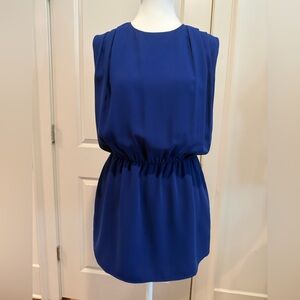 Amanda Uprichard Royal Blue Sleeveless Mini Dress with Hidden Shorts